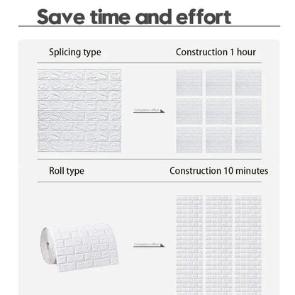 3D Brick Wallpaper – Self-Adhesive Waterproof Decor