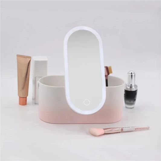 LED Makeup Organizer Box – Portable Cosmetic Case