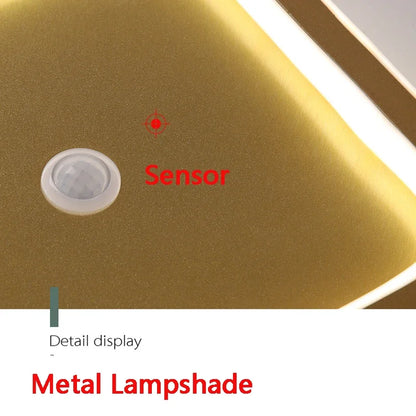 Luminária de teto LED inteligente com sensor de movimento para casa.