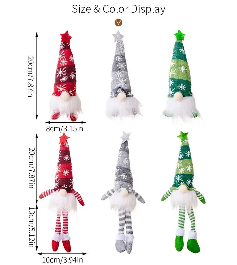 Gnomos de Natal com LED – Bonecos de tricô aconchegantes e sem rosto para um Natal mágico! 
