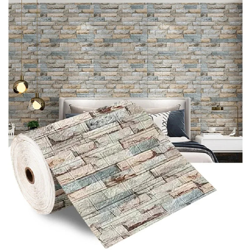 3D Brick Wallpaper – Self-Adhesive Waterproof Decor