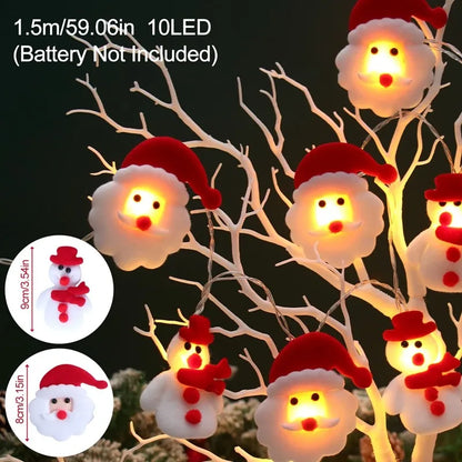 Luzes de Natal em formato de boneco de neve com LED – Ilumine seu Natal com magia e alegria. 