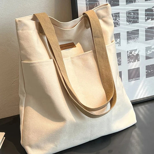 Bolsa Tote Feminina de Lona – Estilo, Espaço e Sofisticação para o Dia a Dia!