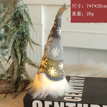 Gnomos de Natal com LED – Bonecos de tricô aconchegantes e sem rosto para um Natal mágico! 