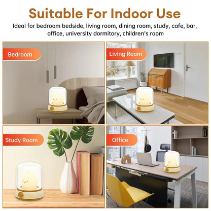 Mini luminária noturna de LED – Luz de mesa recarregável via USB