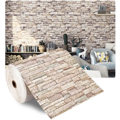 3D Brick Wallpaper – Self-Adhesive Waterproof Decor